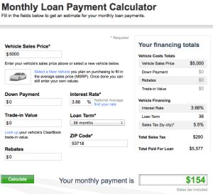 Monthly Loan Payment Calculator 300x273 Used Car Loan Payment Calculators   For Car Sellers