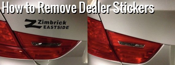 remove dealer sticker How to Remove the Dealer Sticker From Your Car